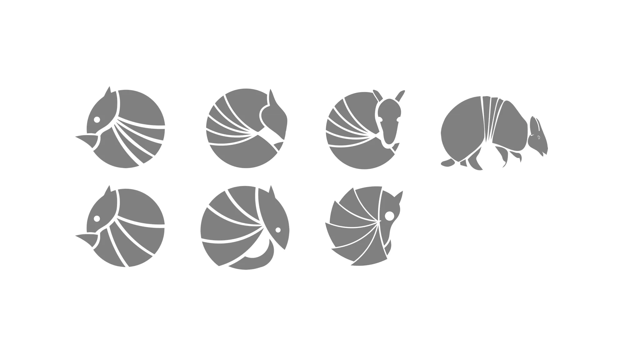 Varianten des Gürteltier-Logos