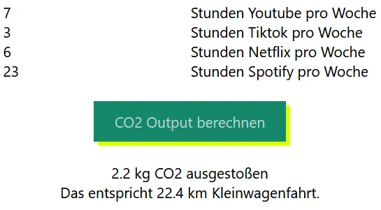 Ein Screenshot aus der programmierten iOS-App