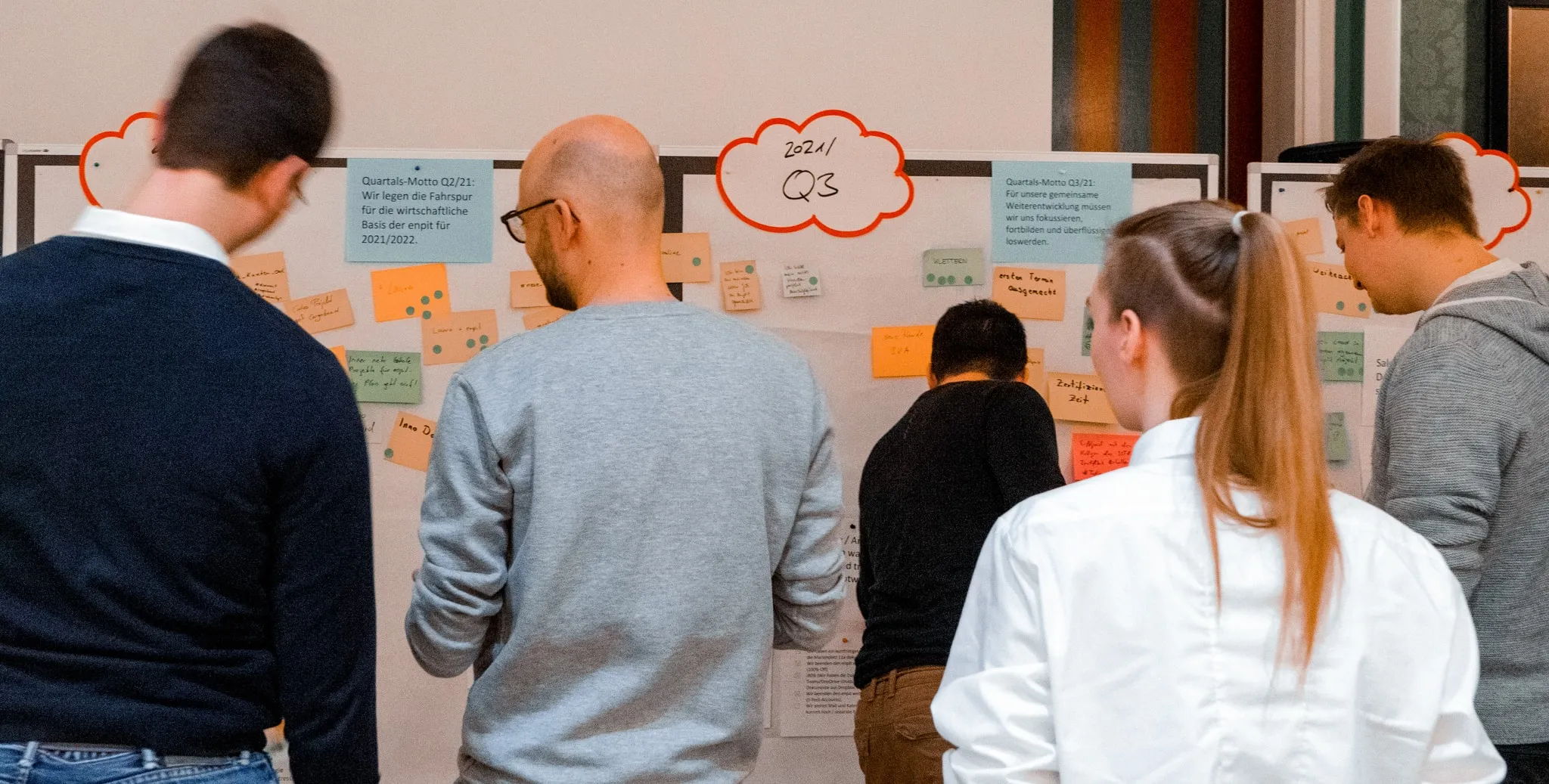 enpit Mitarbeiter bei Kickoff Workshop